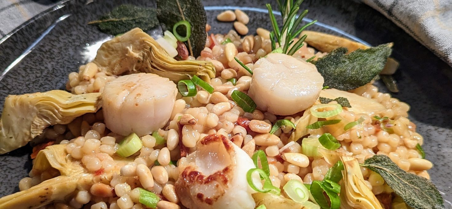 Fregola sarda mit Artischocken