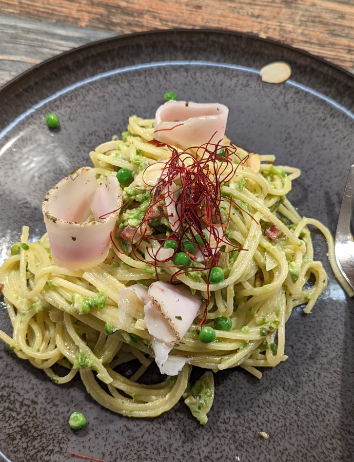 Erbsen-Carbonara