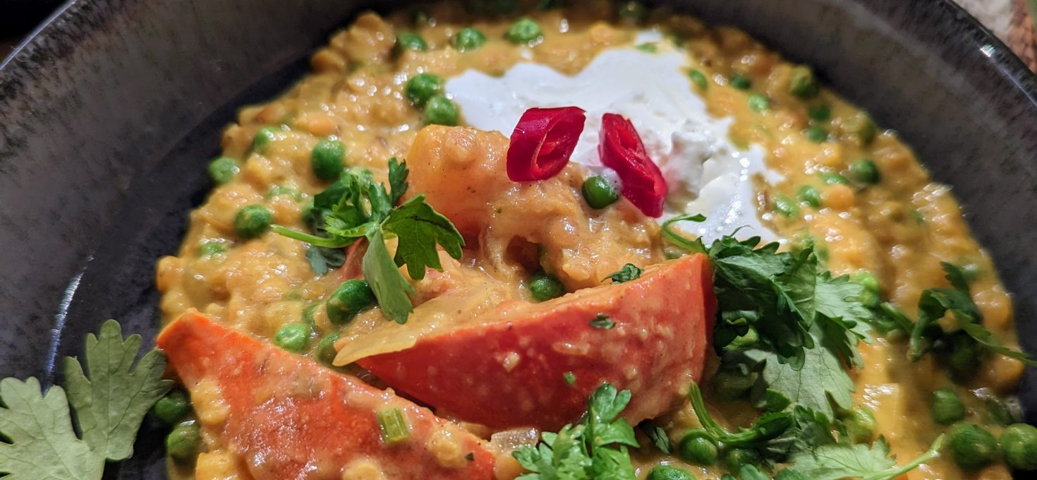 Kürbis-Kichererbsen-Curry aus dem Backofen