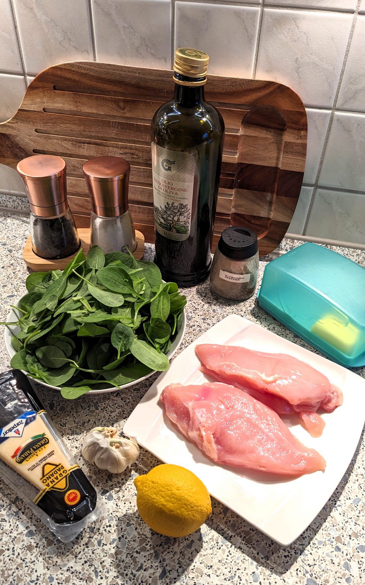 Zitronen-Hähnchenbrust mit Spinat – claudis kitchen