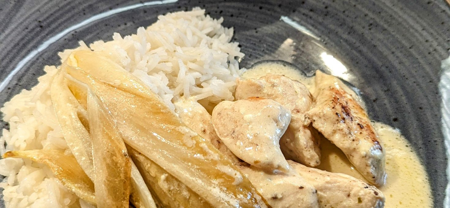 Hähnchenbrust mit Chicorée in Portwein