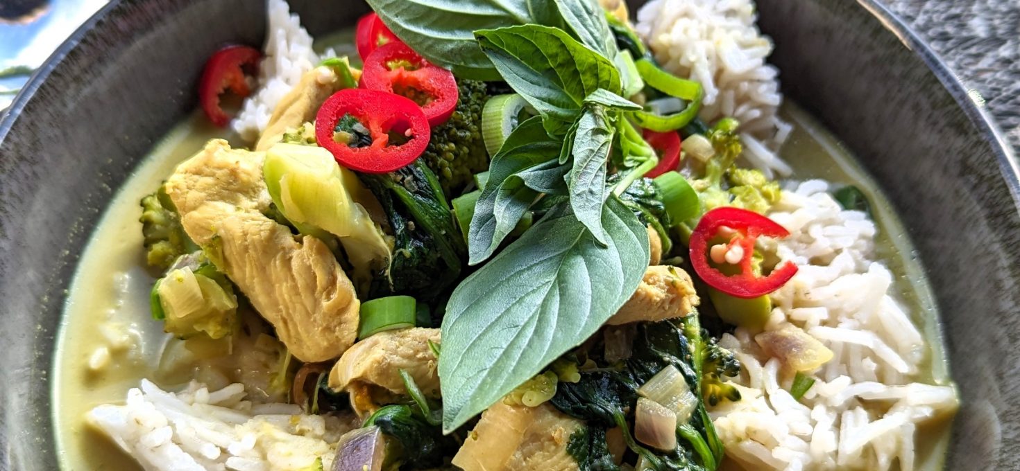 Gemüse-Curry mit Hähnchenfleisch