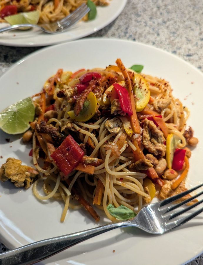 Spaghetti asiatisch mit Rührei