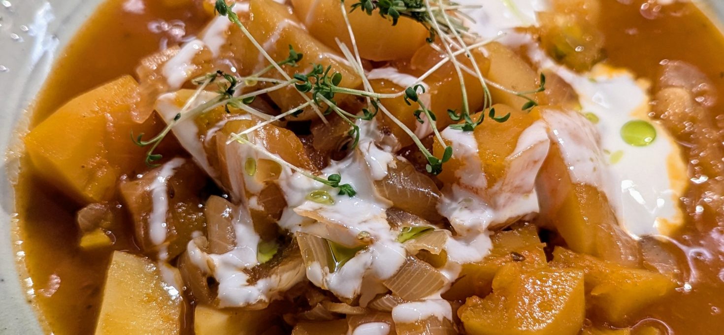 Kartoffel Kürbis Gulasch