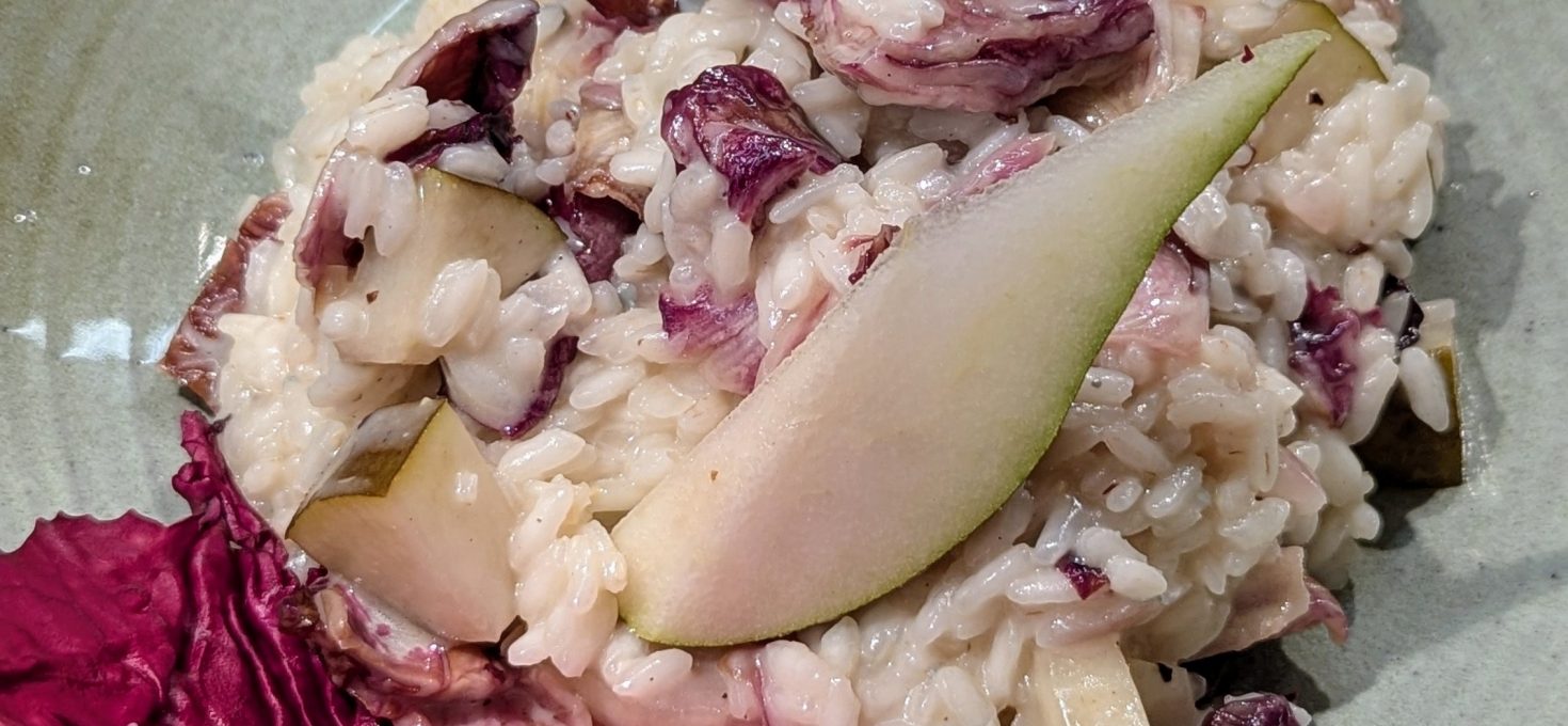 Risotto mit Radicchio, Birne und Gorgonzola