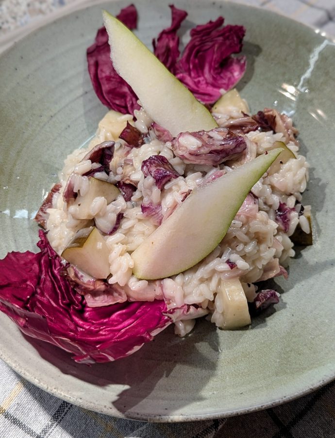 Risotto mit Radicchio, Birne und Gorgonzola