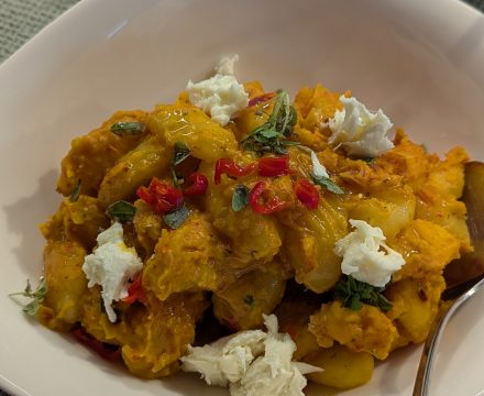 Kürbis-Feta Püree aus dem Backofen
