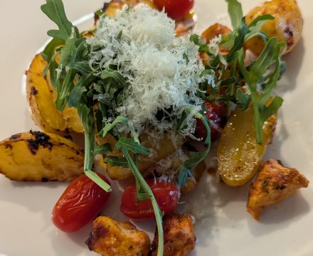 Mediterranes Pesto-Hähnchen vom Blech