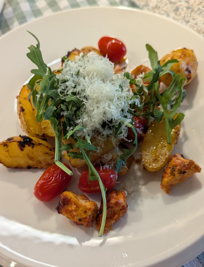 Mediterranes Pesto-Hähnchen vom Blech