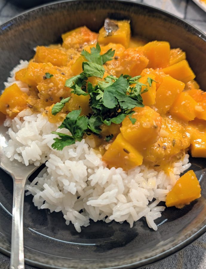 Indisches Butternut-Kürbis Curry